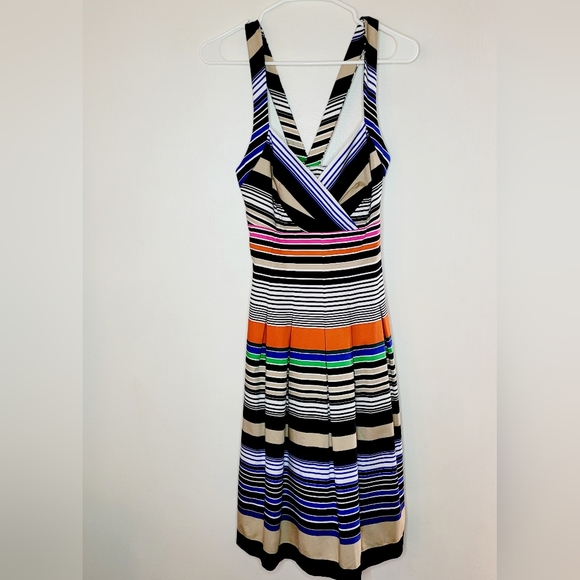 Calvin Klein Dress Womens Size 8 Rockabilly Pin-up Career Multicolor Teacher - Picture 1 of 9